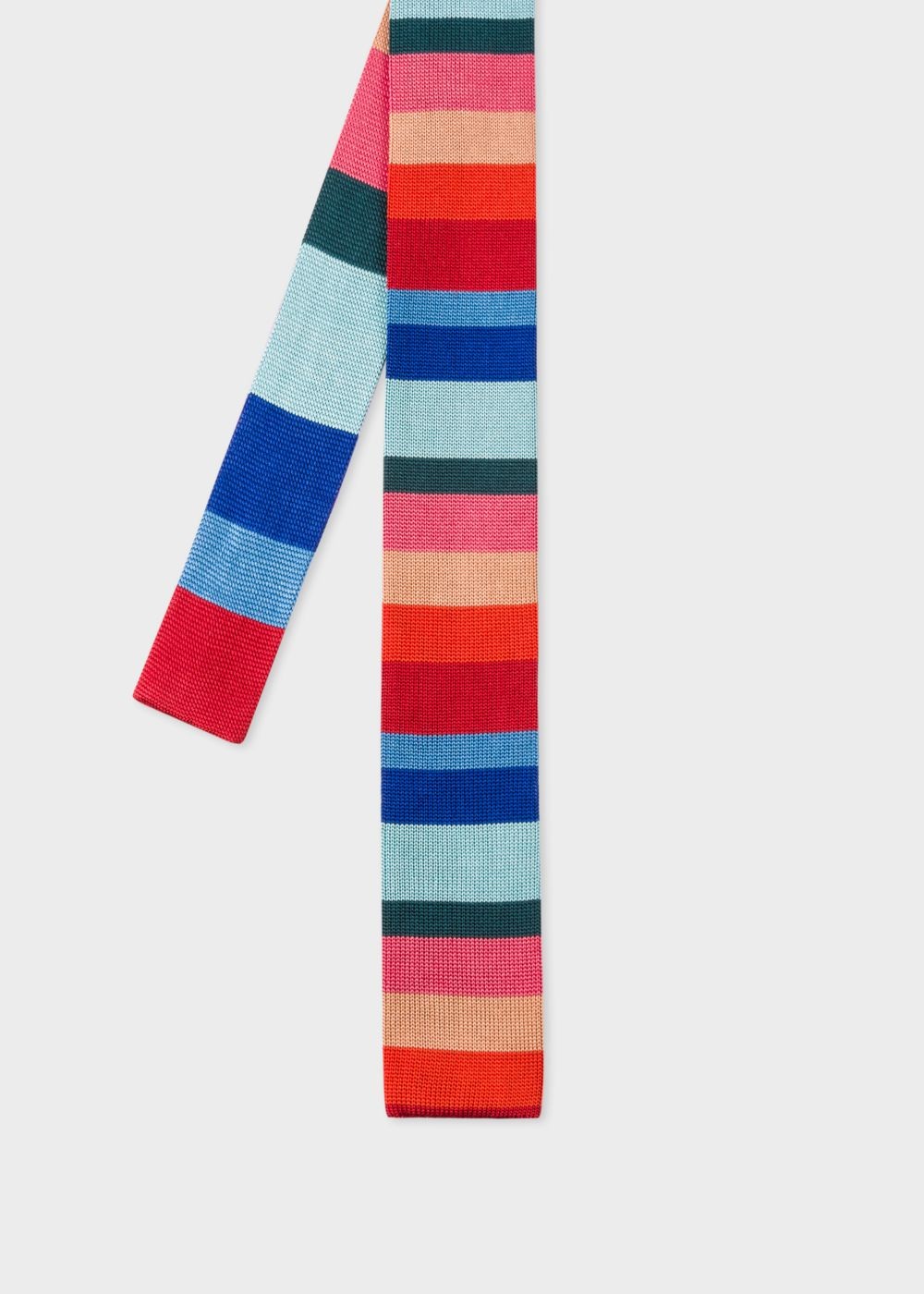 Paul Smith Men's Multi-Coloured 'artist Stripe' Knitted Silk Tie