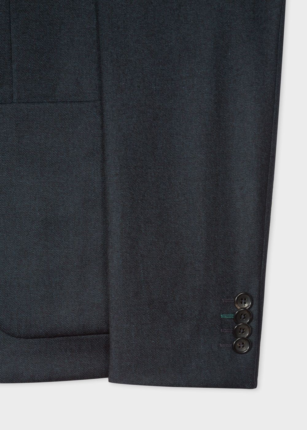 Paul Smith Men's Mid-Fit Two-Tone Navy Wool-Blend Twill Blazer Clothing