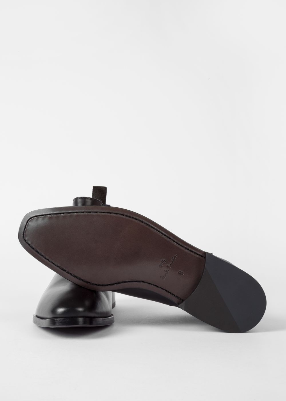 Paul Smith Mens's Black Smooth Calf Leather 'gerald' Chelsea Boots