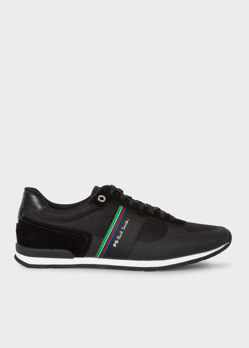 Paul Smith Mens's Black 'ericson' Shoe With 'cycle Stripe' Detail