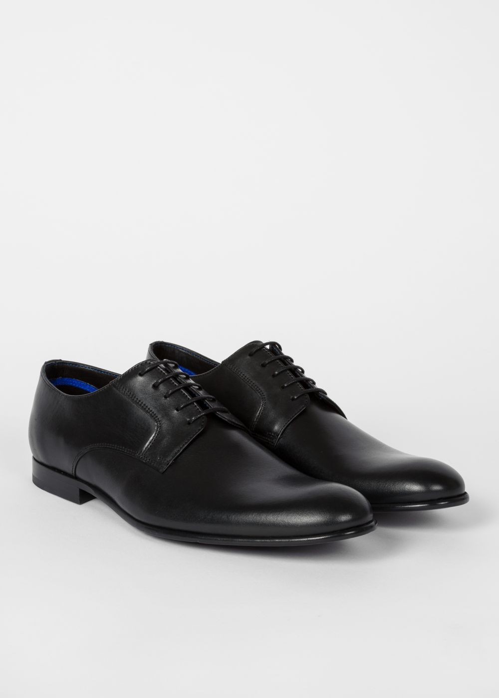 Paul Smith Mens's Black Leather 'gould' Derby Trainers