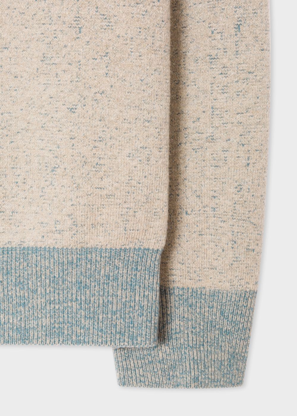 Paul Smith Men's Light Grey Marl Wool-Blend Red Ear Sweater