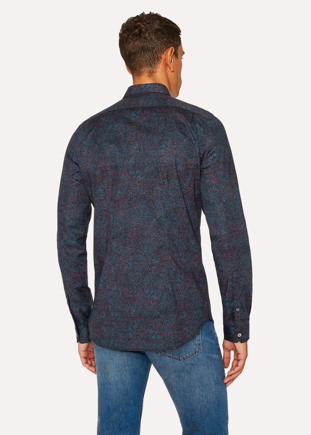 Paul Smith Mens's Slim-Fit Navy 'painted Scribble' Print Stretch-Cotton T-Shirts