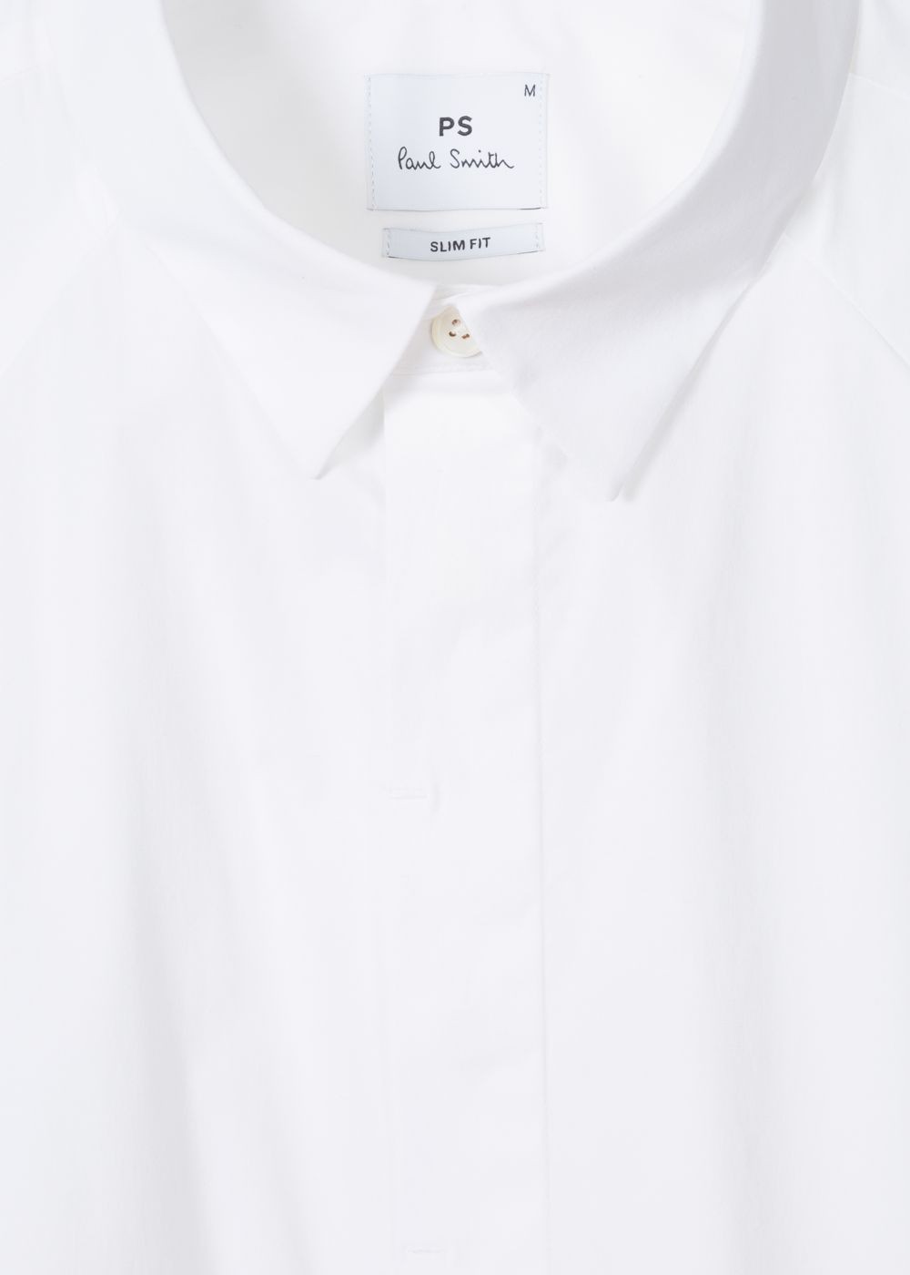 Paul Smith Men's Slim-Fit White Cotton T-Shirt With 'cycle Stripe' Cuff Lining