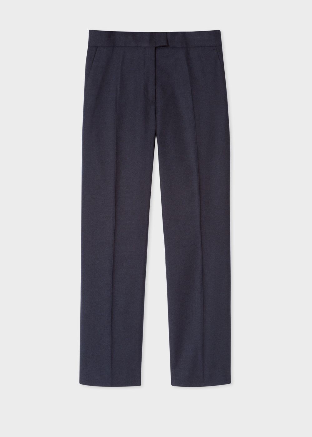 Paul Smith Womens's Slim-Fit Navy Cotton Flannel Pants