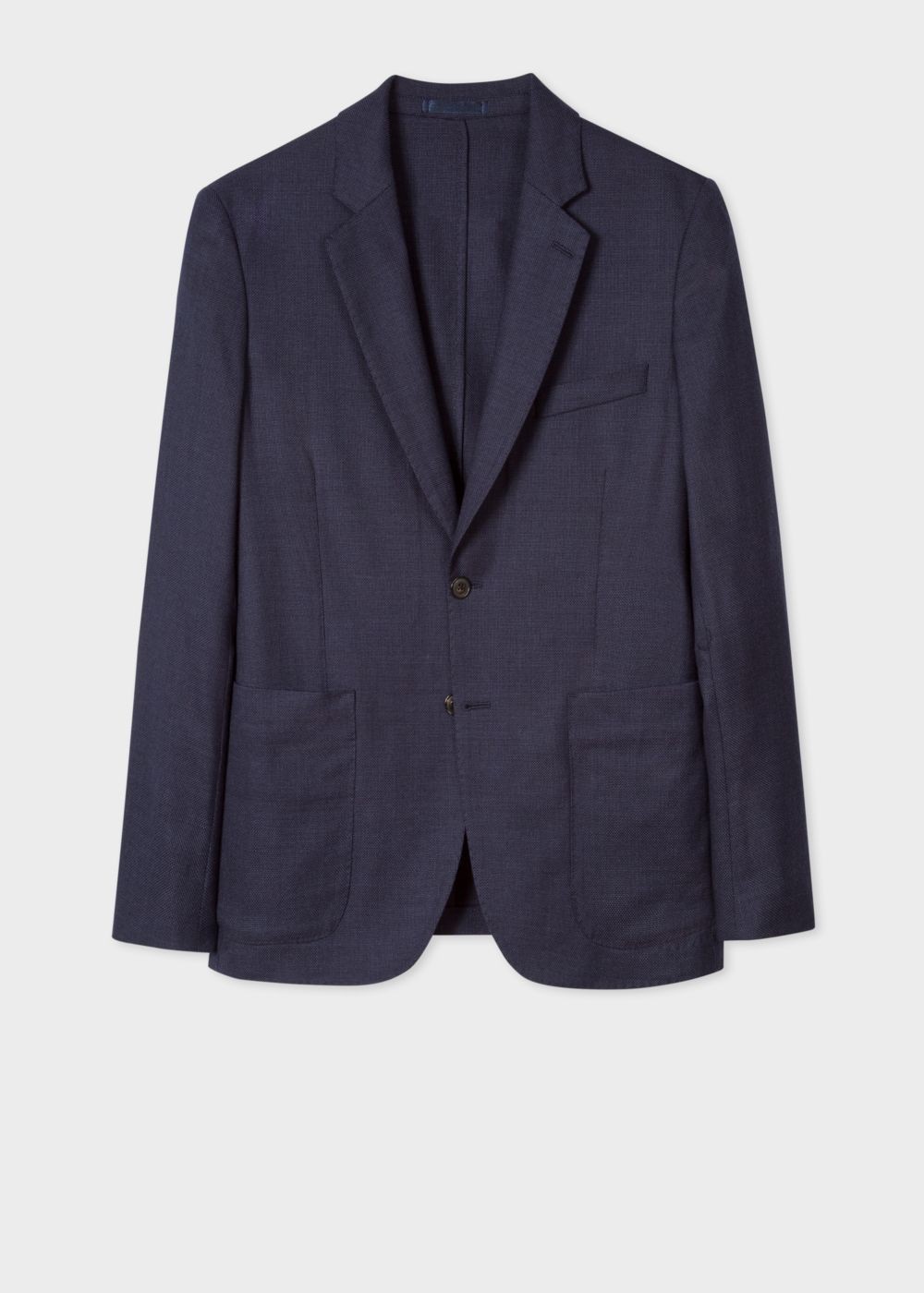 Paul Smith Men's Slim-Fit Navy Wool-Hopsack Unlined Blazer Clothing