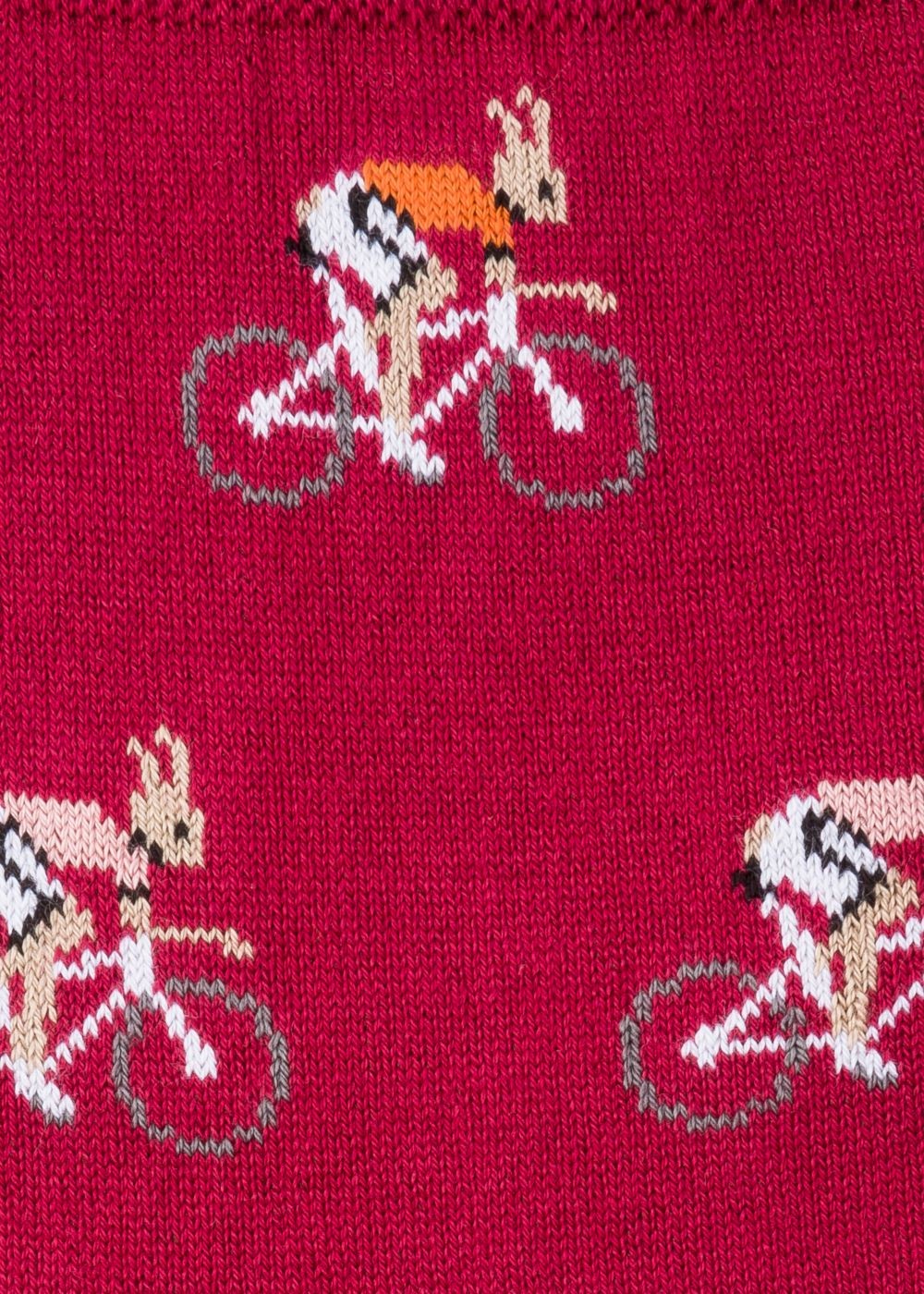 Paul Smith Men's Red 'cycling Rabbits' Socks
