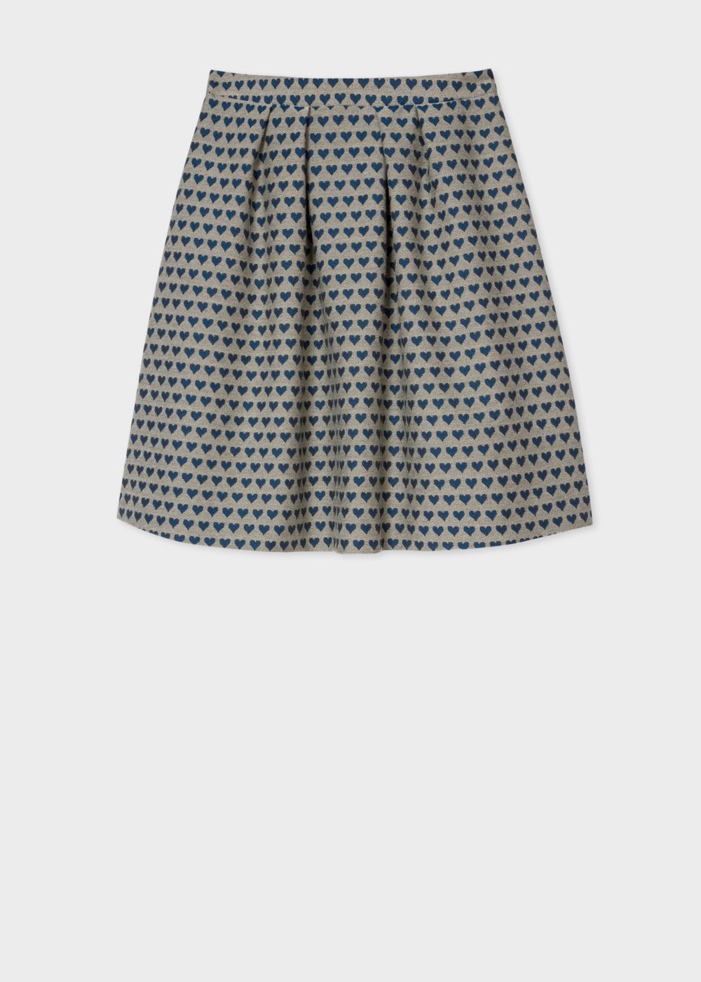 Paul Smith Lady's Blue 'heart' Jacquard Skirt