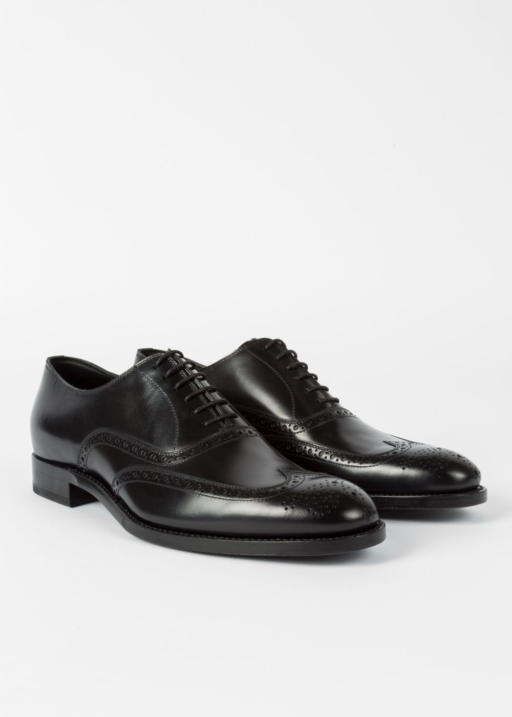 Paul Smith Mens's Black Calf Leather 'clifton' Brogues Sneakers