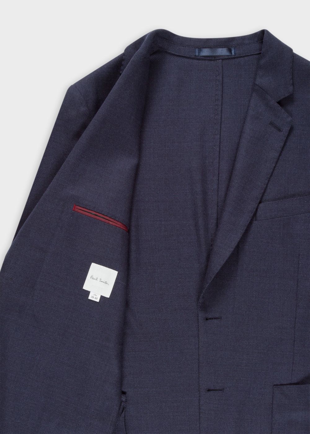Paul Smith Men's Slim-Fit Navy Wool-Hopsack Unlined Blazer Clothing