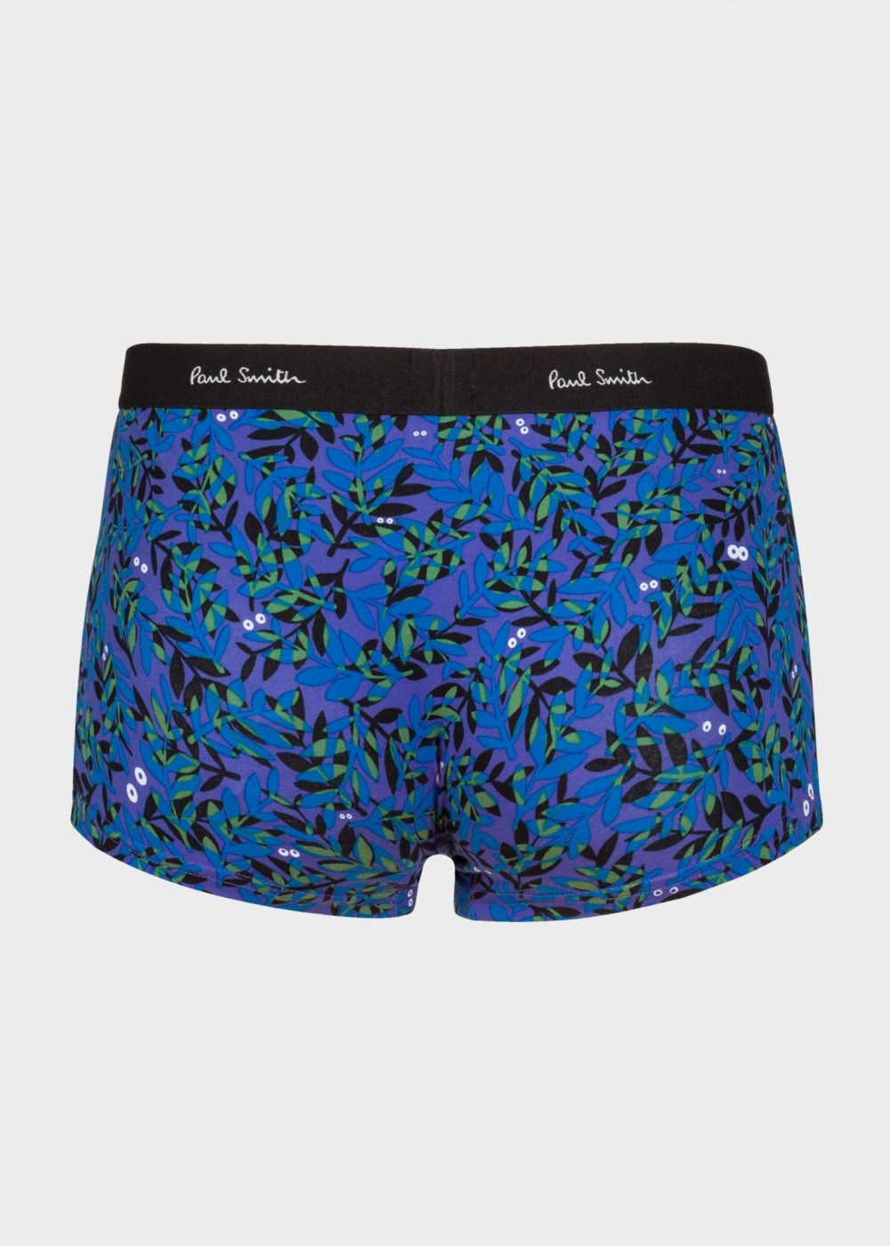 Paul Smith Men's Violet 'leaves' Print Low-Rise Boxer Briefs Clothing