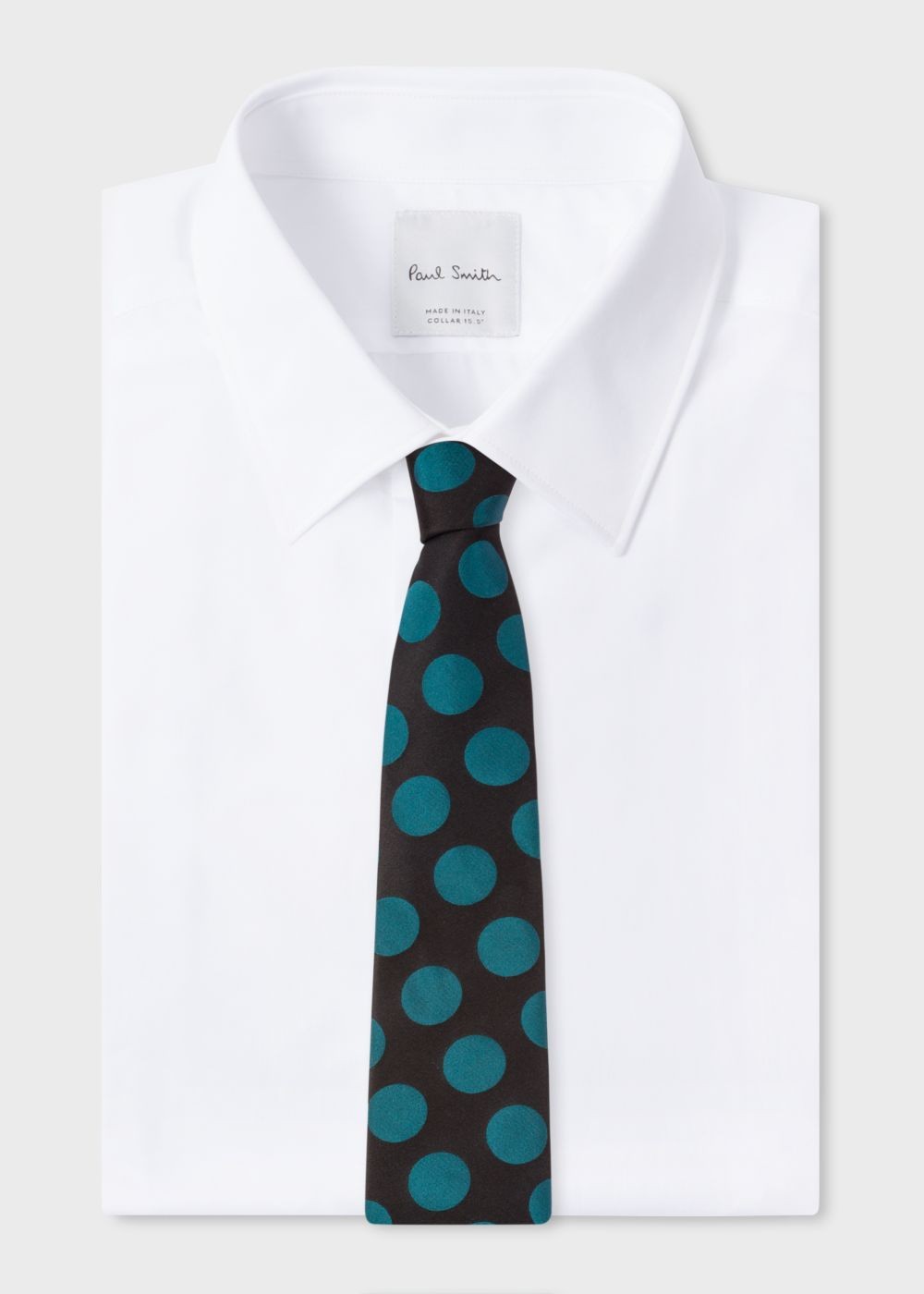 Paul Smith Mens's Black Polka Dot Silk Tie