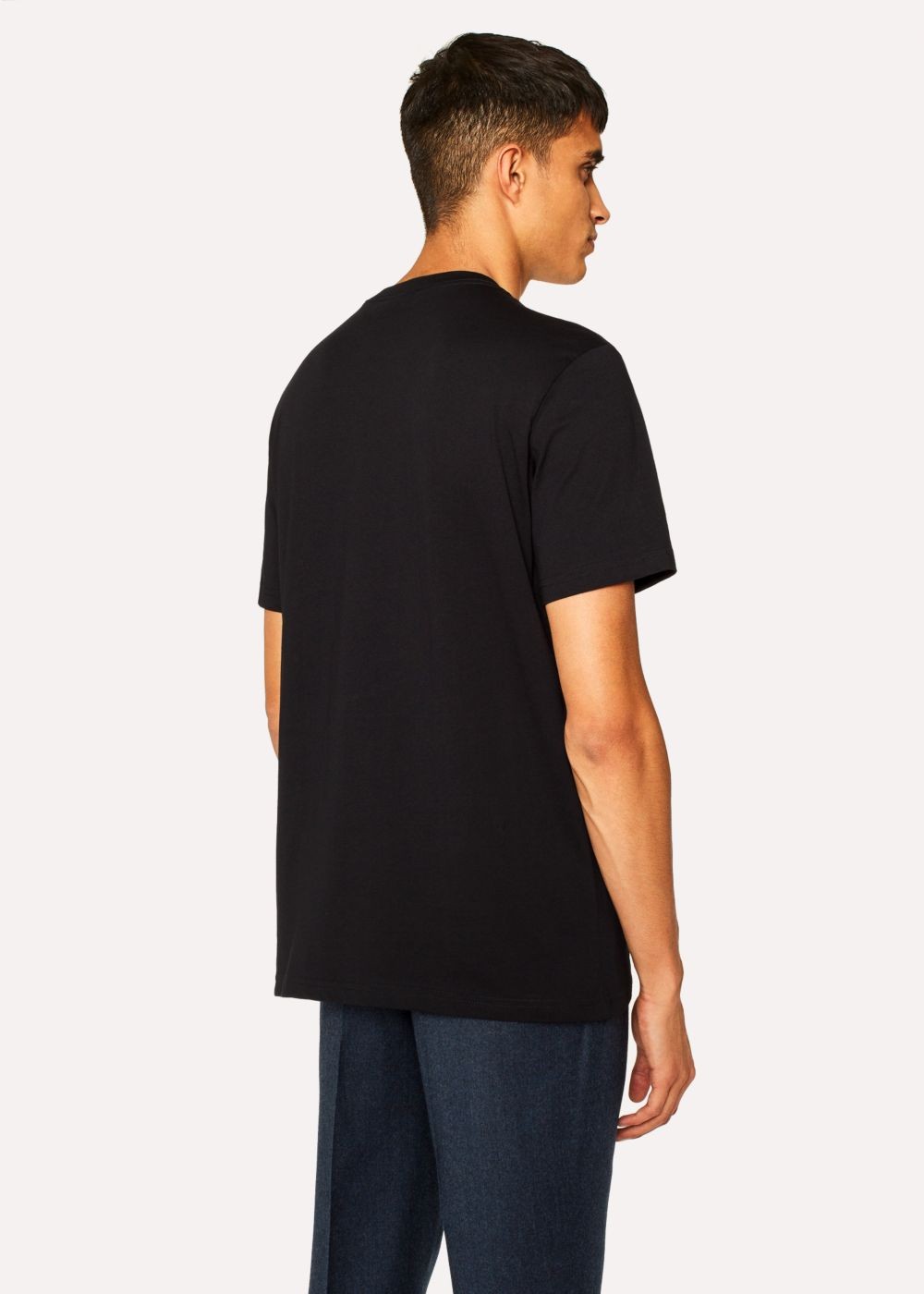 Paul Smith Men's Black Embroidered Zebra Organic-Cotton T-Shirts