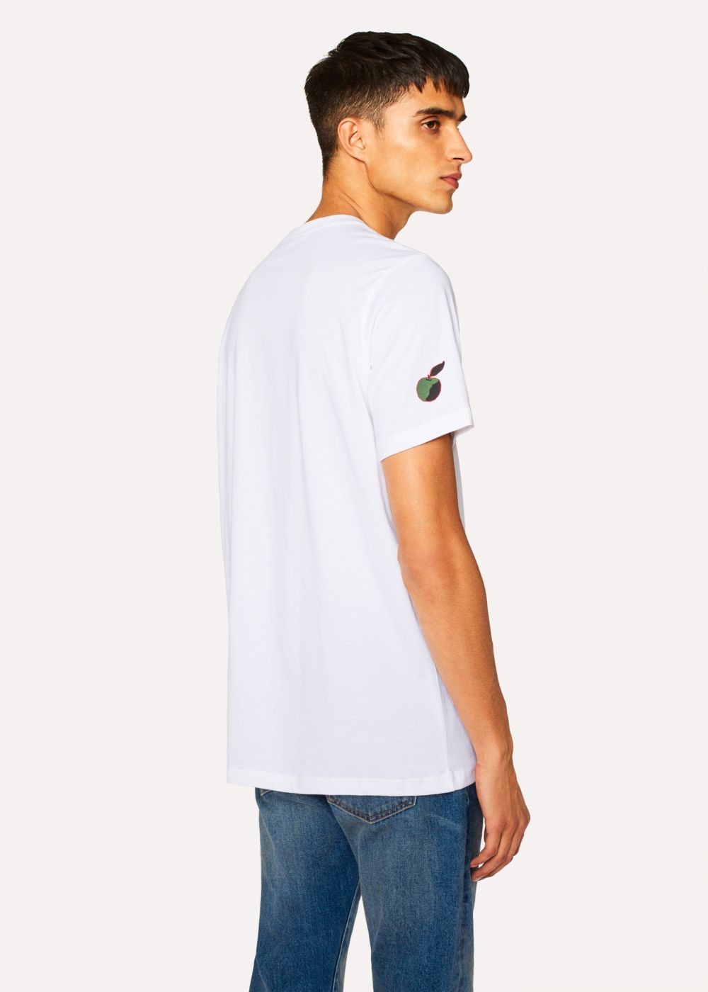 Paul Smith Men's White 'artful Lives' Print Organic-Cotton Tee
