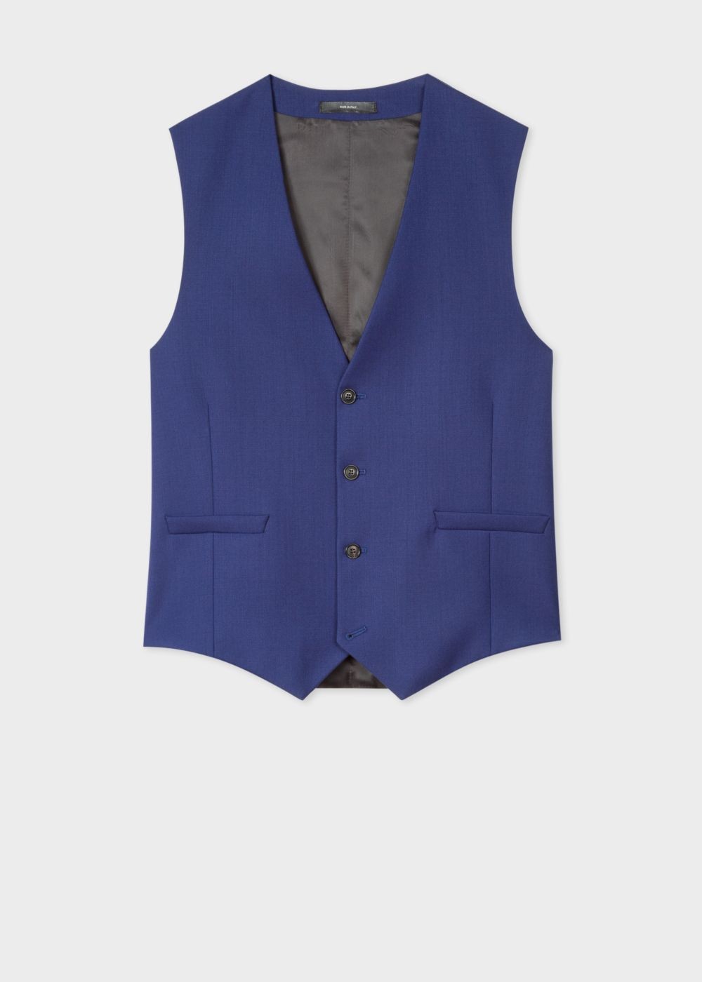 Paul Smith A Suit To Travel In - Mens's Tailored-Fit Indigo Wool Waistcoat