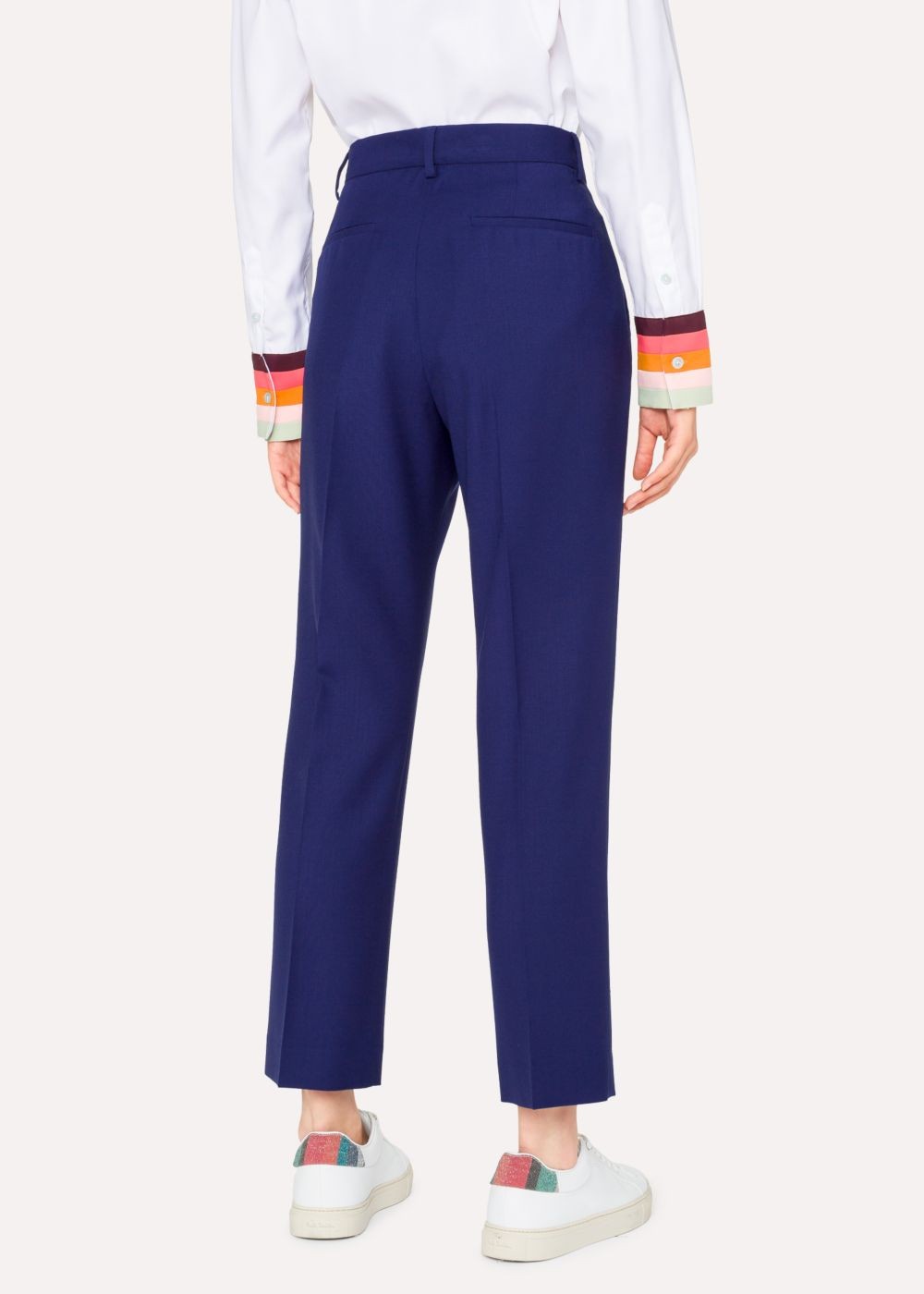 Paul Smith A Suit To Travel In - Womens's Indigo Slim-Fit Wool Pants
