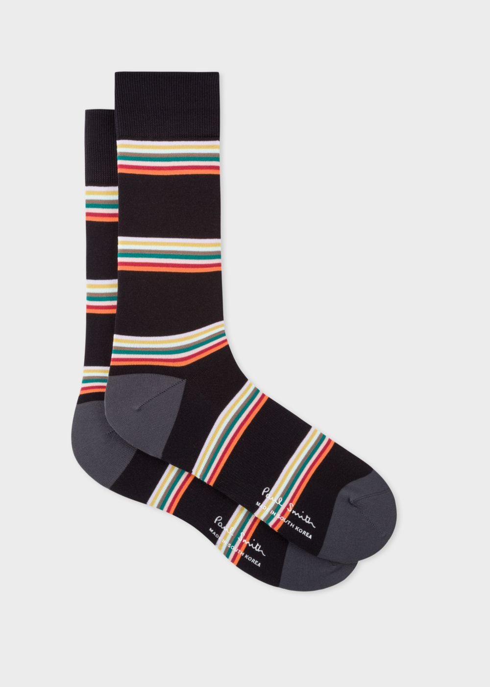 Paul Smith Men's Black Block-Stripe Cycling Socks