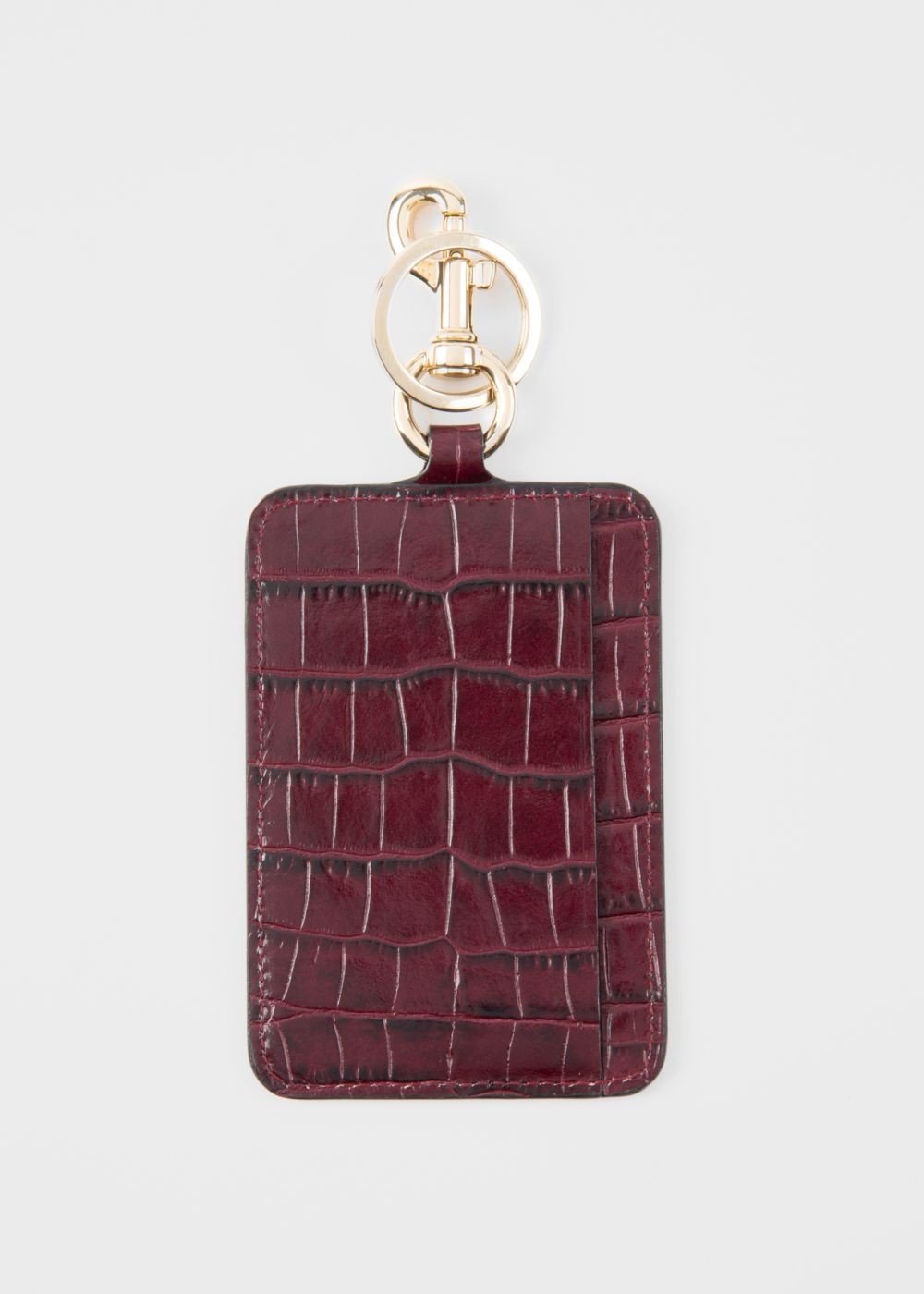 Paul Smith Lady's Burgundy Mock-Croc Clip Card Holder
