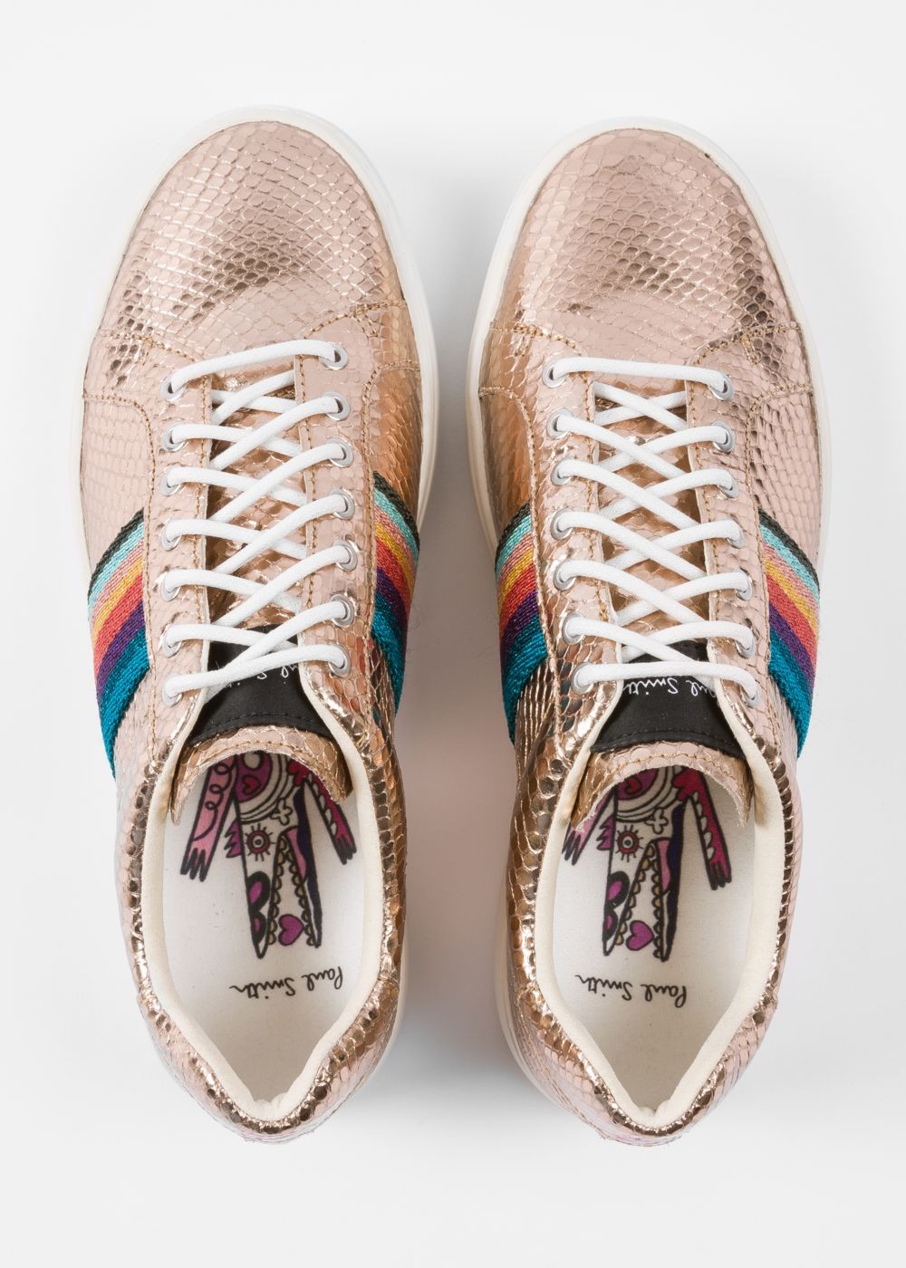 Paul Smith Women's Metallic Gold Leather 'lapin' Trainers