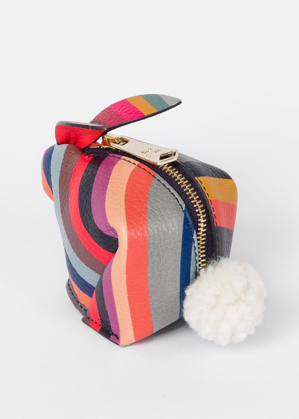 Paul Smith Women's 'swirl' Print Leather 'rabbit' Zip Pouch Accessories