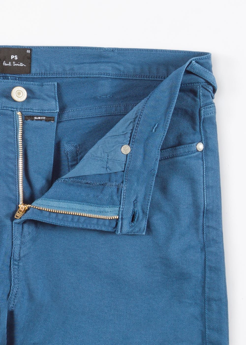 Paul Smith Mens's Slim-Fit Blue Garment-Dye Jeans