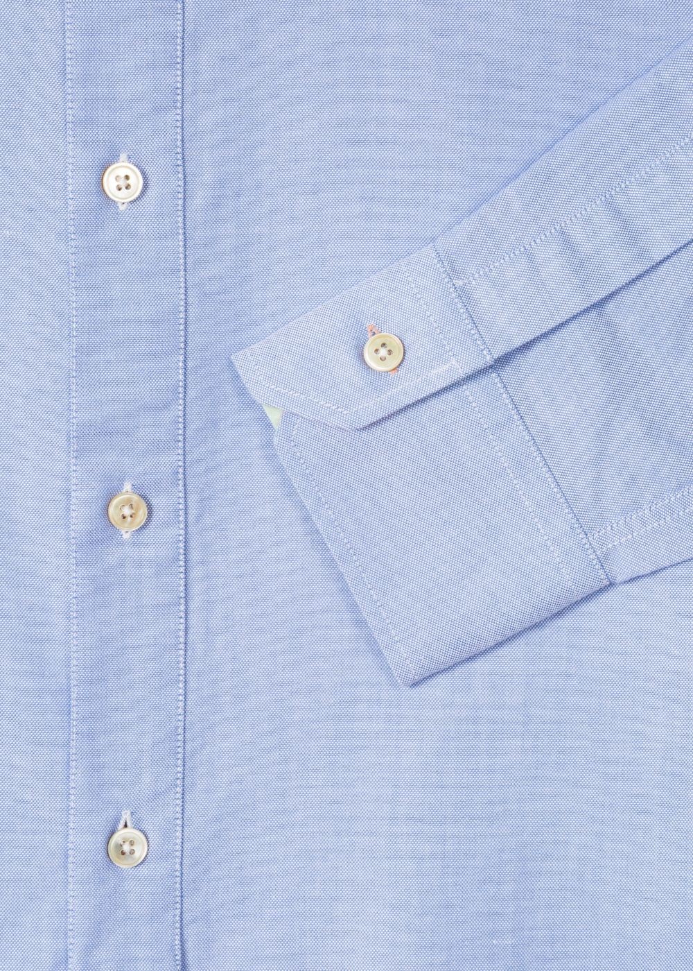 Paul Smith Men's Tailored-Fit Sky Blue Cotton 'artist Stripe' Cuff Oxford T-Shirts