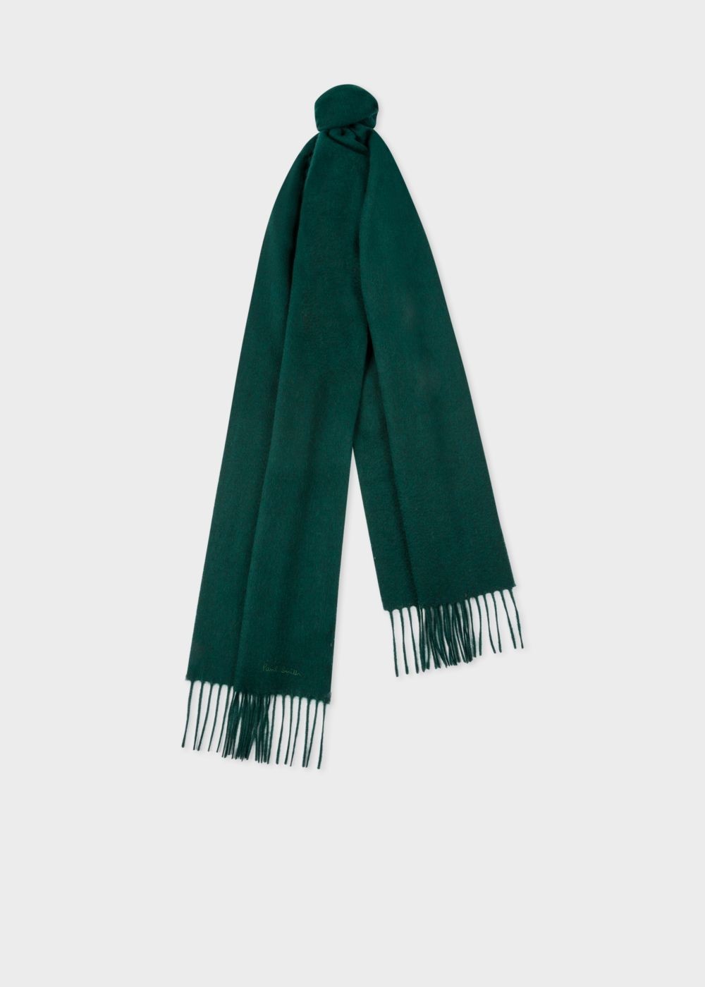 Paul Smith Dark Green Cashmere Scarf Mens