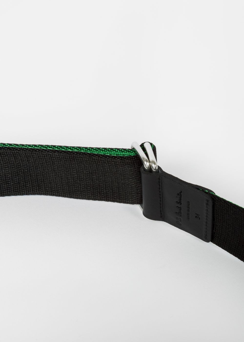 Paul Smith Men's 'cycle Stripe' Canvas Webbing Double-Buckle Belt