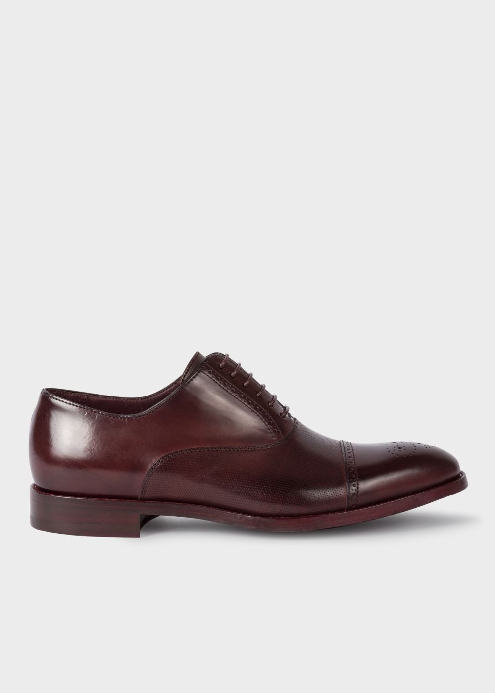 Paul Smith Mens's Aubergine Calf Leather 'bertin' Brogues Sneaker