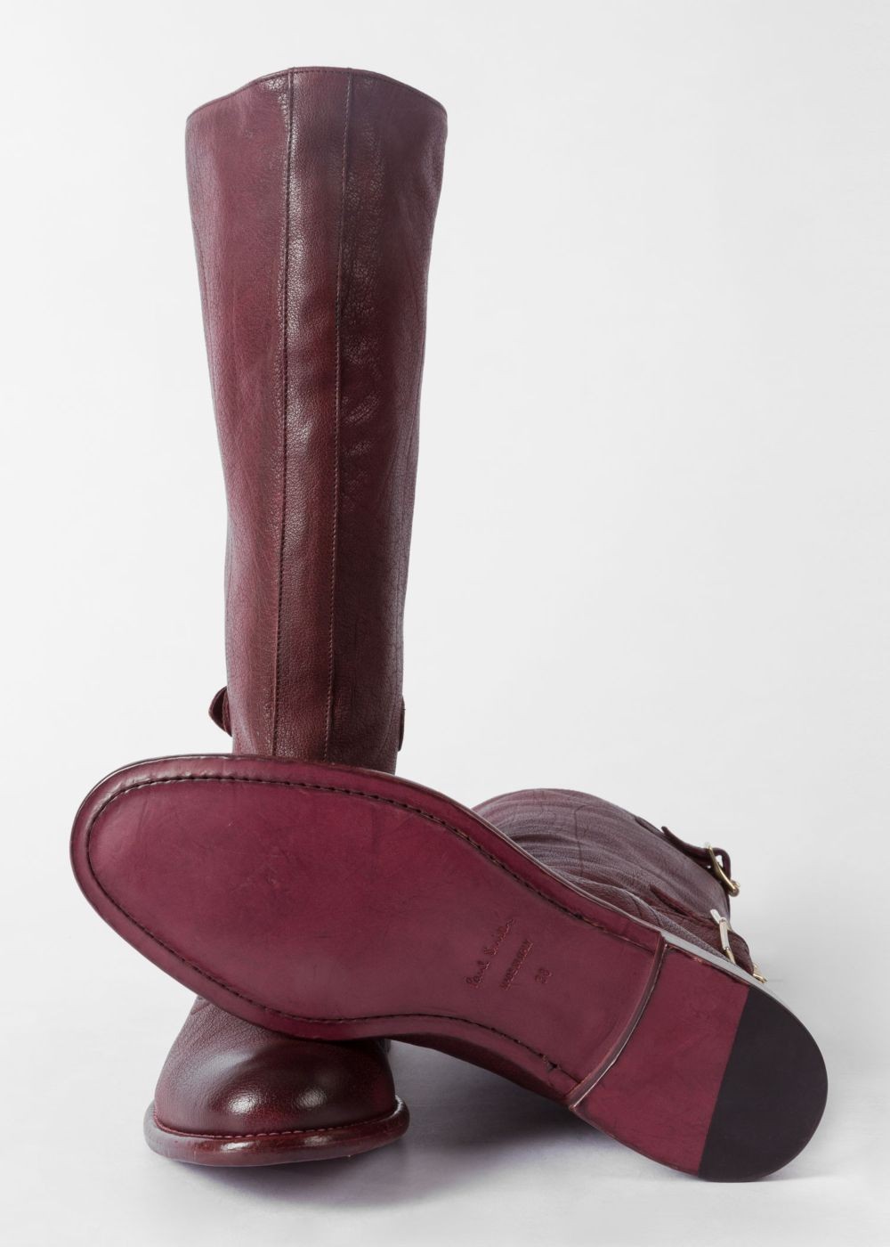 Paul Smith Women's Bordeaux Leather 'kings' Boots