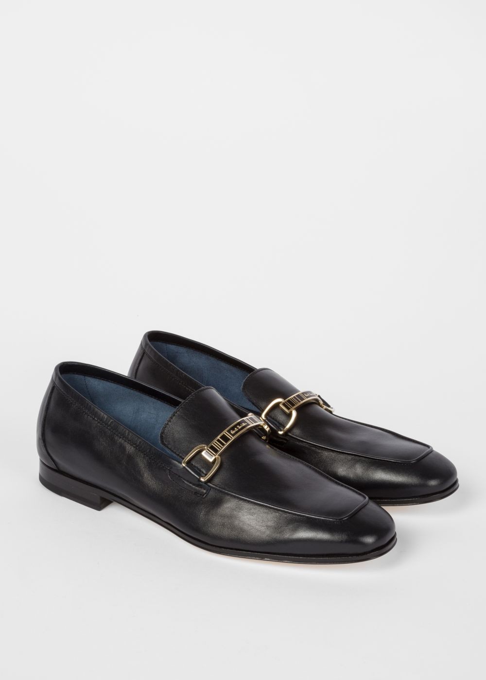 Paul Smith Women's Dark Navy Leather 'grover' Loafers Shoe