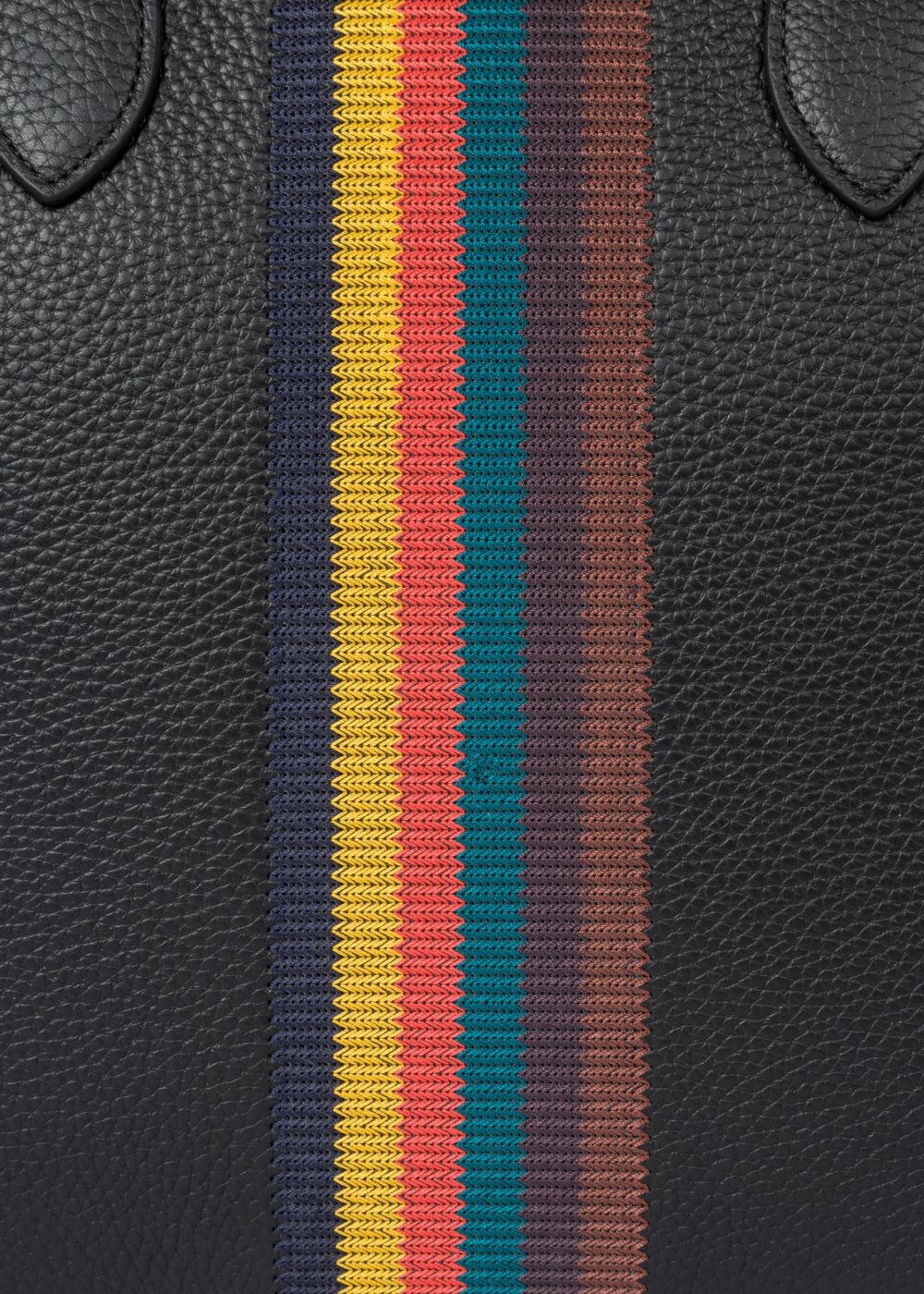 Paul Smith Men's Black 'bright Stripe' Leather Business Folio Accessories