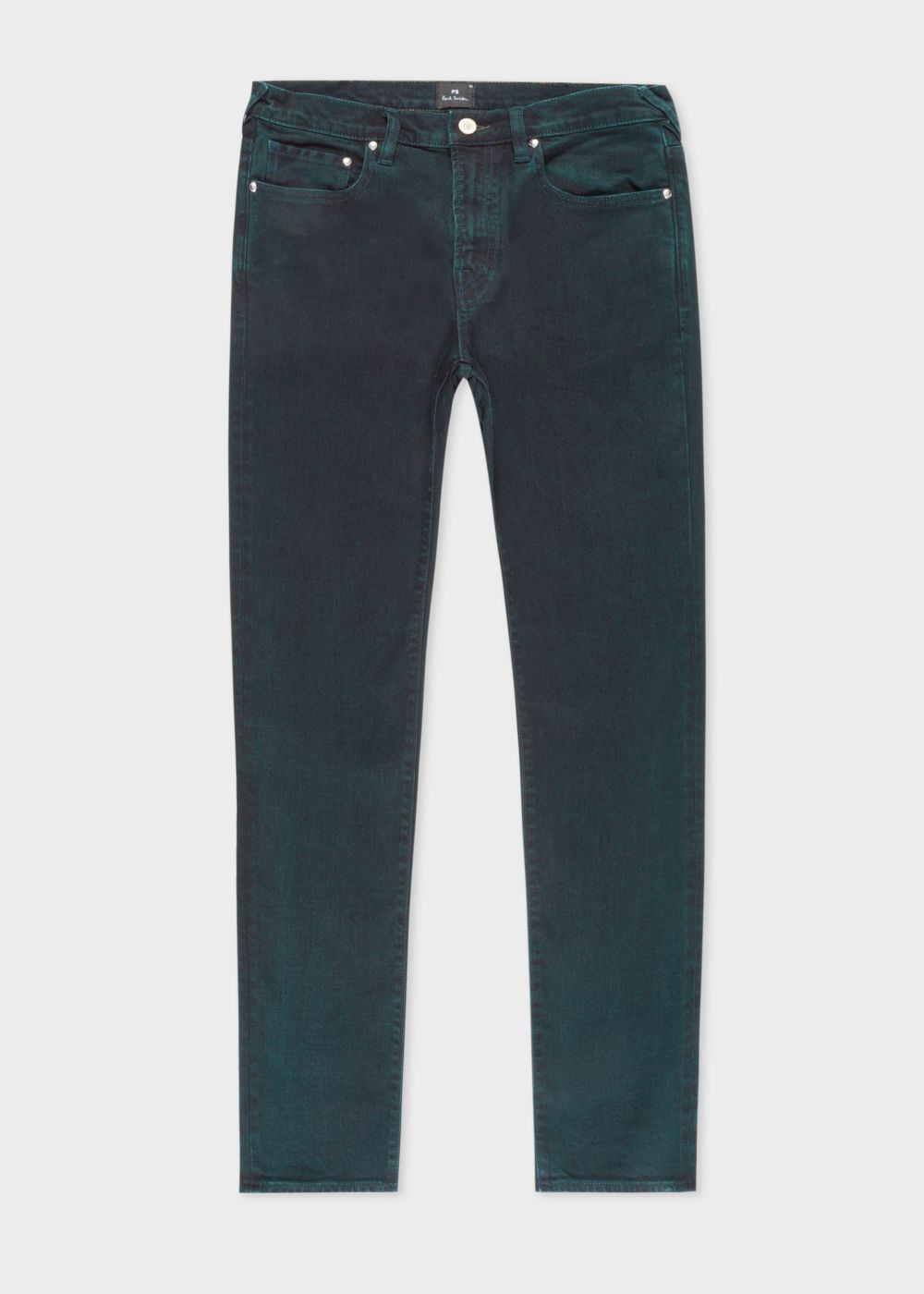 Paul Smith Mens's Slim-Standard Navy .8Oz 'super Soft Cross-Hatch' Jeans