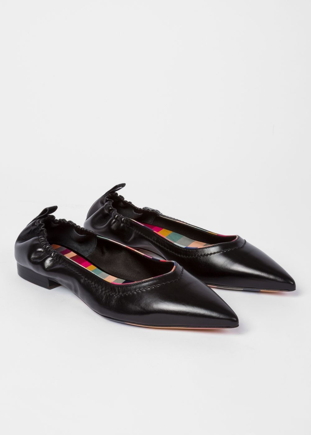 Paul Smith Women's Black 'lima' Leather Pumps With 'swirl' Details Trainers