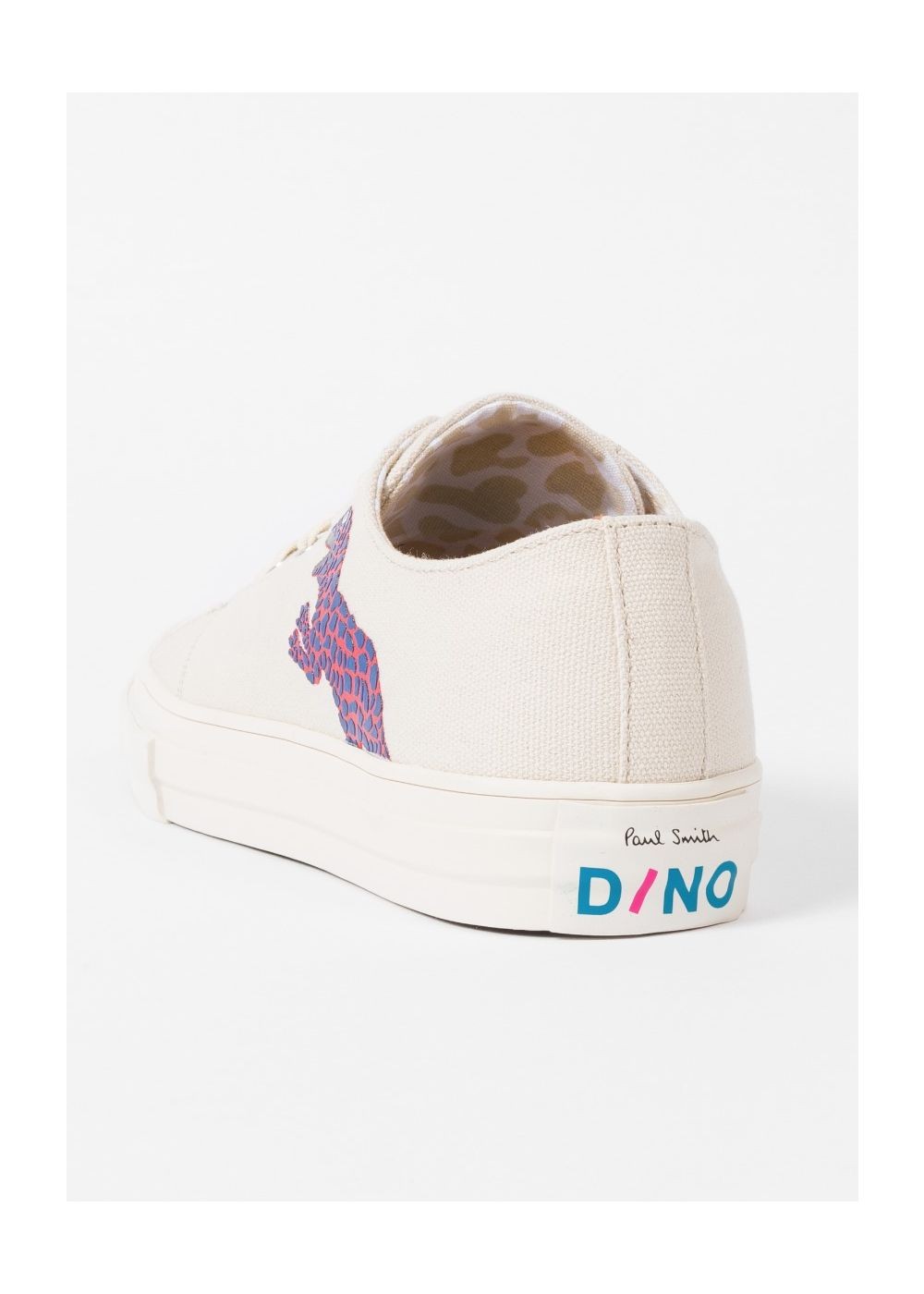 Paul Smith Womens's Ecru Canvas 'kinsey' Shoes With 'dino' Print