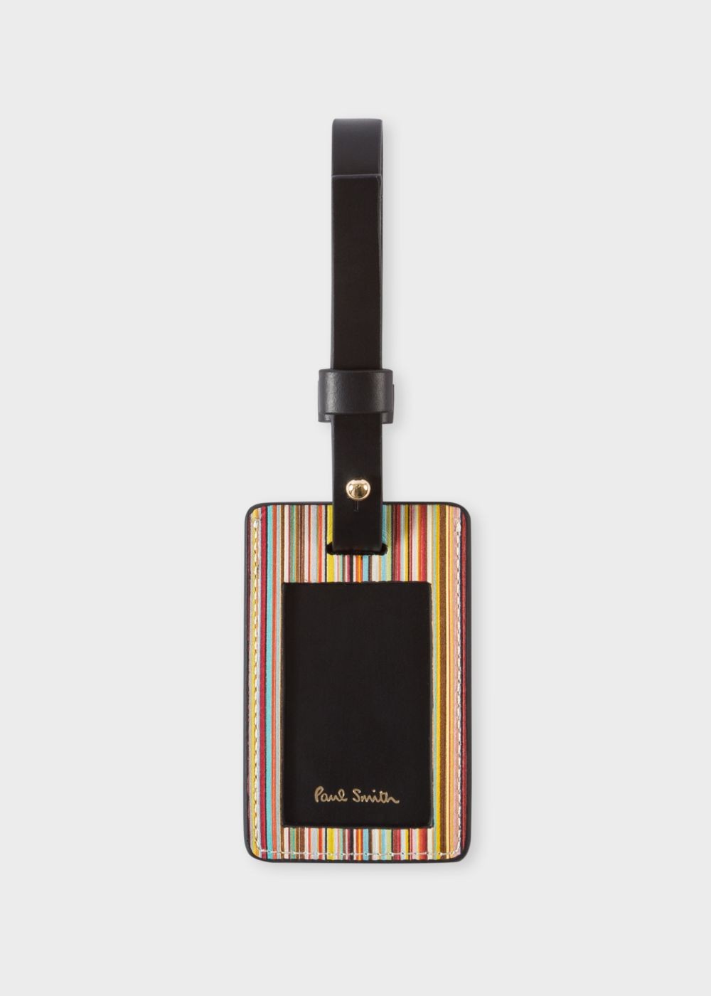 Paul Smith Signature Stripe Leather Luggage Tag Mens