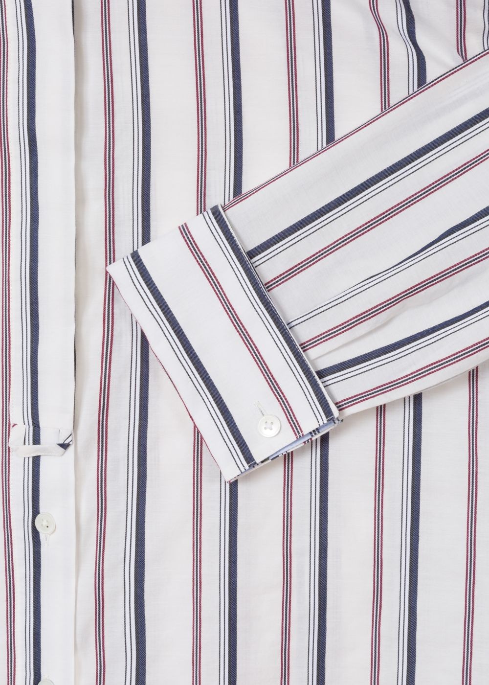 Paul Smith Women's White Thin Stripe Cotton-Blend Shirts