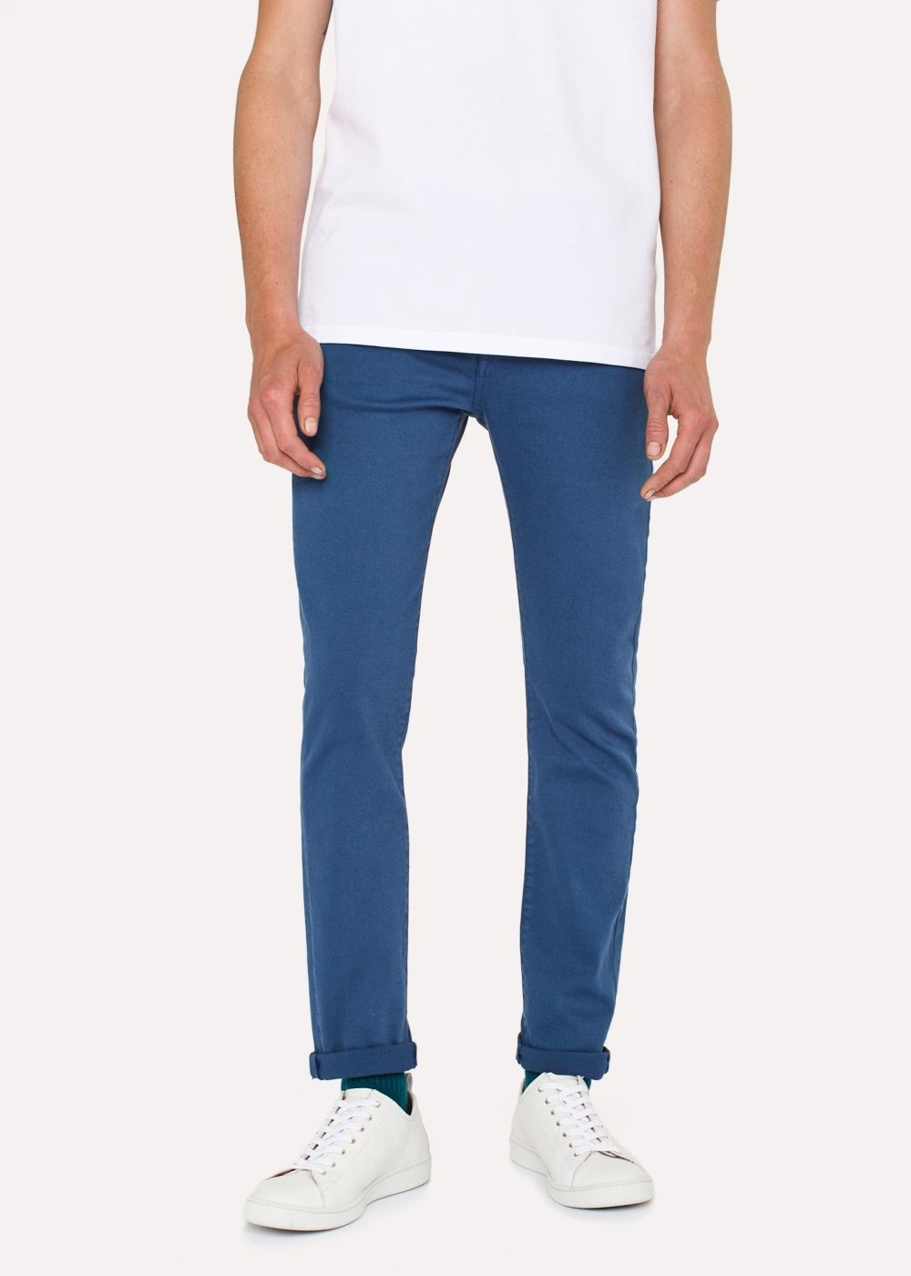 Paul Smith Mens's Slim-Fit Blue Garment-Dye Jeans