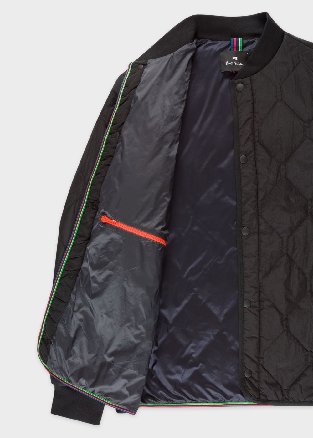 Paul Smith Men's Black Diamond-Quilted Bomber Jacket