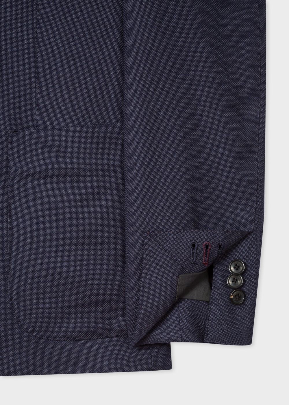 Paul Smith Men's Slim-Fit Navy Wool-Hopsack Unlined Blazer Clothing