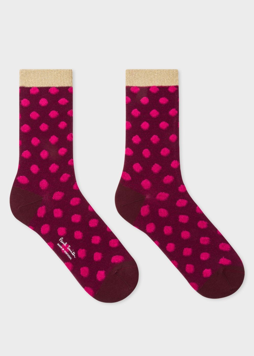Paul Smith Women's Pink 'polka Dot' Socks