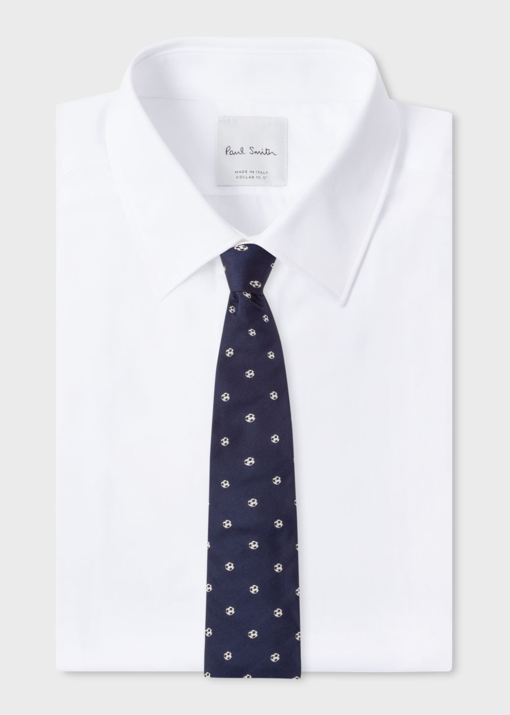 Paul Smith Mens's Navy Embroidered Football Motif Tie