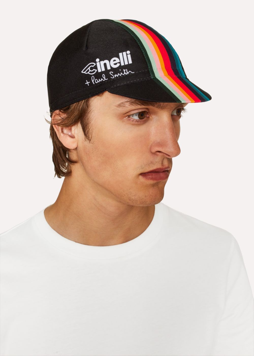 Paul Smith + Cinelli Black 'artist Stripe' Band Cycling Cap Men