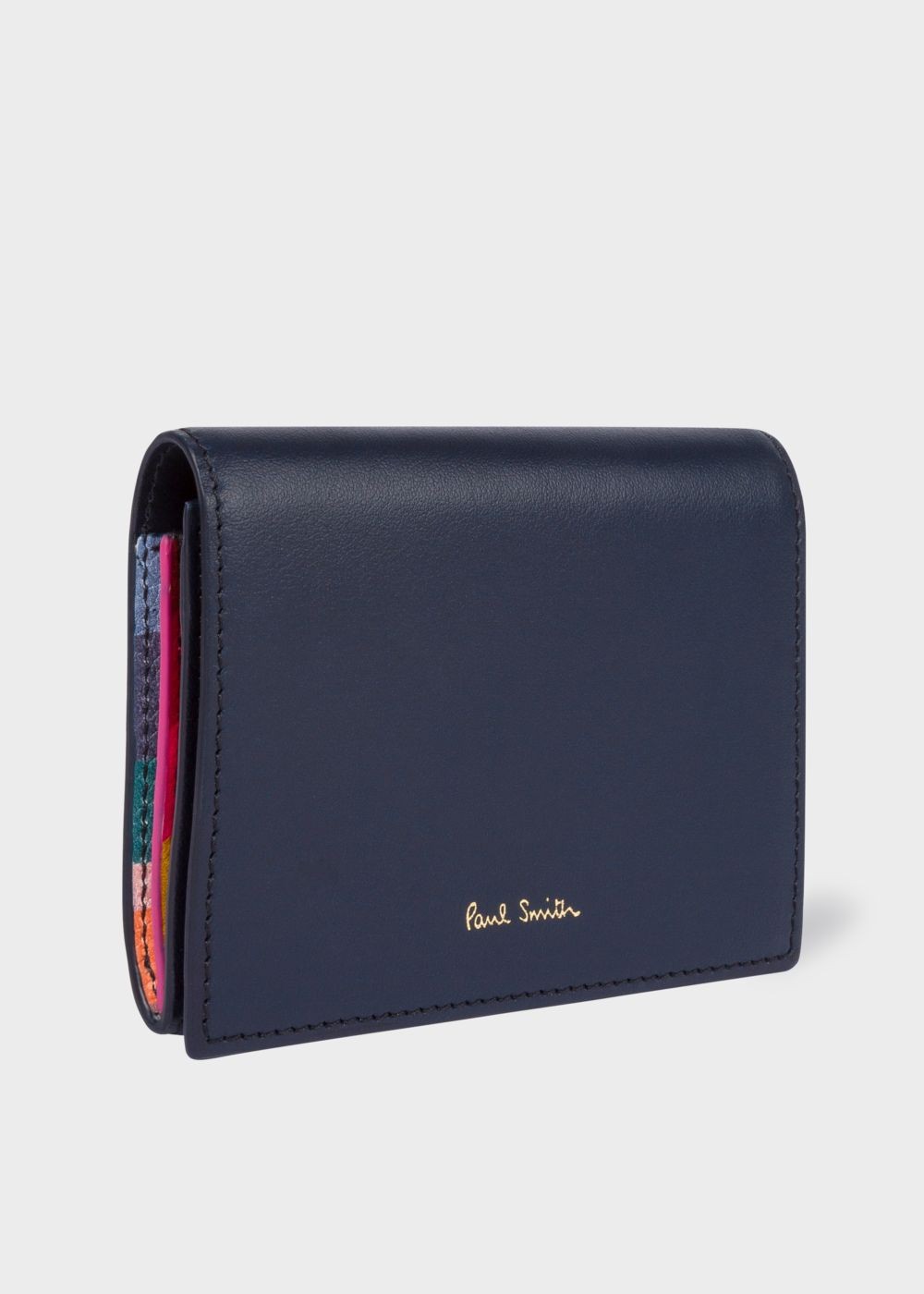Paul Smith Womens's Navy 'concertina Swirl' Leather Card Wallet
