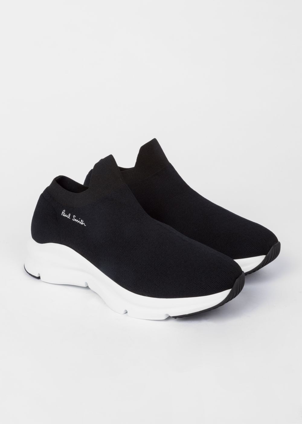 Paul Smith Men's Black 'pop' Knitted Sock Sneaker