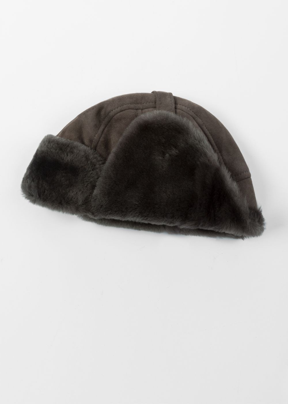Paul Smith Mens's Grey Sheepskin Chapka Caps