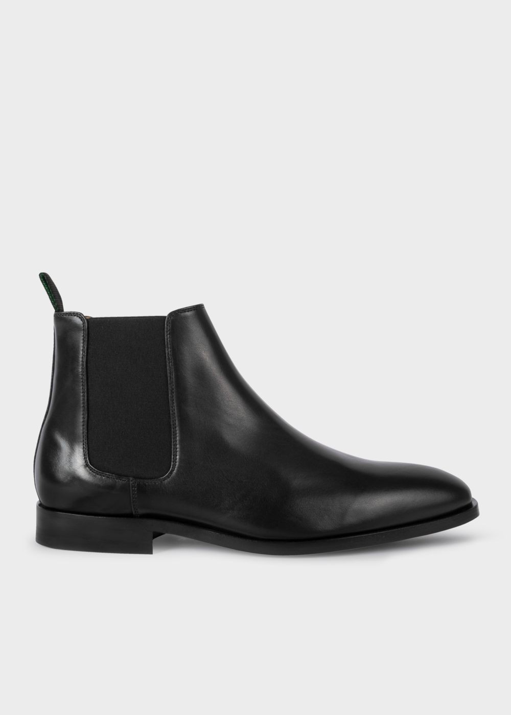 Paul Smith Mens's Black Smooth Calf Leather 'gerald' Chelsea Boots