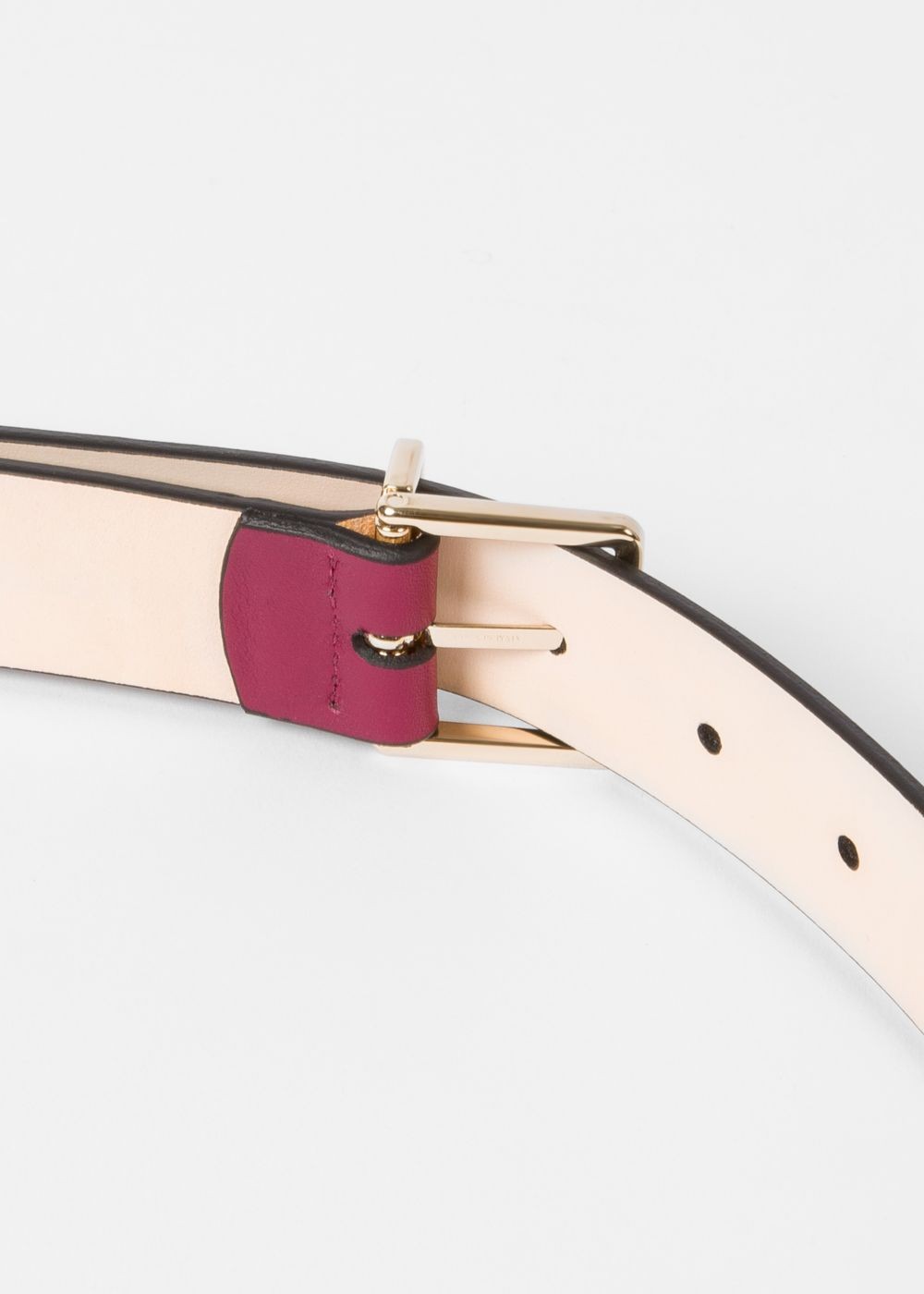 Paul Smith No. - Men's Black Leather Belt With Contrast End