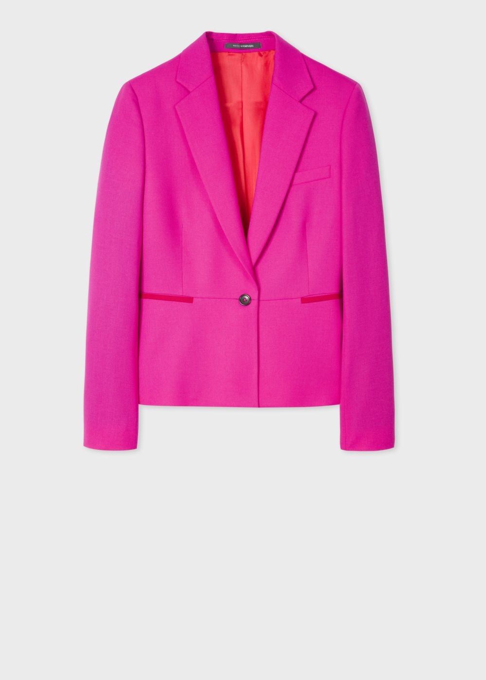 Paul Smith Womens's Fuchsia Wool-Hopsack Blazer Clothing