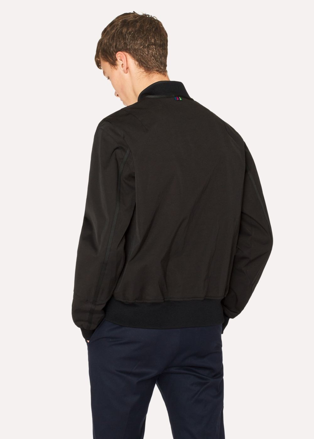 Paul Smith Men's Black Poly-Cotton Bomber Jacket